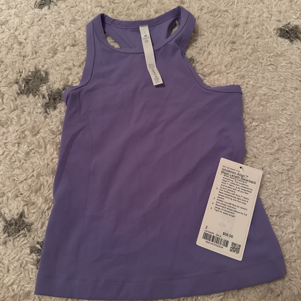 Lululemon Athletica Lavender Tank Top